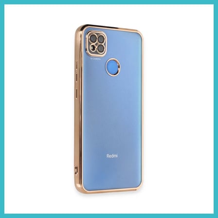 DEFNE STORE Redmi 9C Uyumlu Kılıf Lensli Silikon - Gold DFNBEZ
