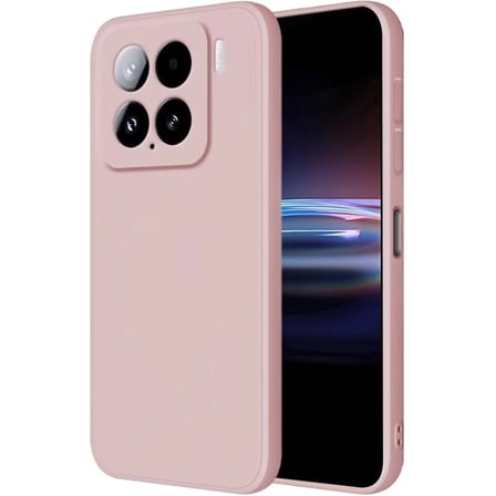 DEFNE STORE Mi 15 Uyumlu Kılıf Nano içi Kadife Silikon - Pudra DFNBEZ