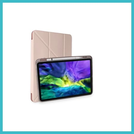 DEFNE STORE iPad Pro 11 (2024) Kılıf Kalemlikli Mars Tablet Kılıfı - Rose Gold DFNBEZ