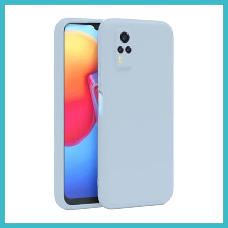 DEFNE STORE Vivo Y53S Uyumlu Kılıf Nano içi Kadife Silikon - Buz Mavi DFNBEZ