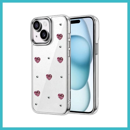 DEFNE STORE iPhone 15 Uyumlu Fiyonk Desenli Kapak - Desen 3 DFNBEZ