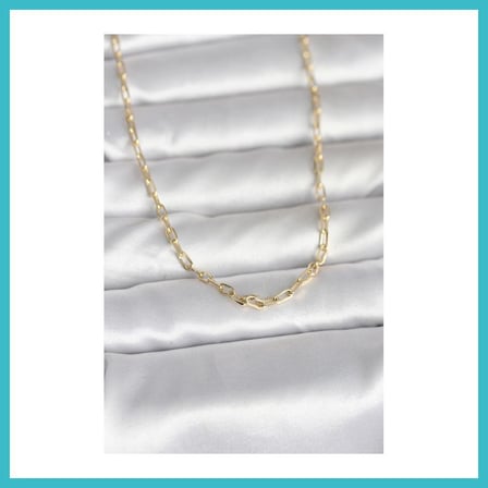DEFNE STORE CM 14K Gold Renk Ataç Zincir Model 50 cm Kadın Kolye DFNBEZ