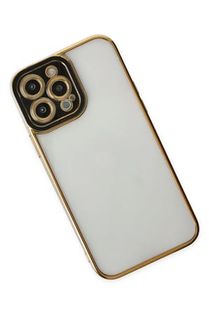 DEFNE STORE iPhone 14 Pro Uyumlu Kılıf Liva Lens Silikon - Siyah DFNBEZ