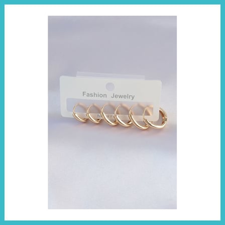 DEFNE STORE Pirinç Gold Renk Oval Küpe Seti DFNBEZ