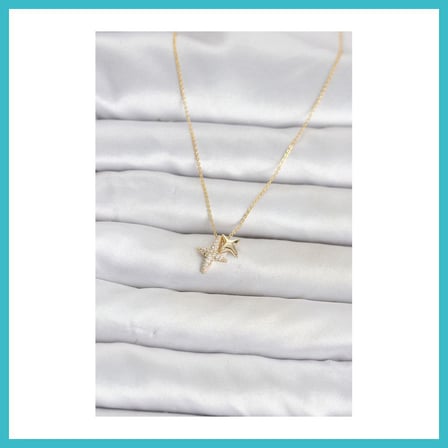 DEFNE STORE Pirinç Gold Renk Minimal Kutup Yıldızı Model Kadın Kolye DFNBEZ