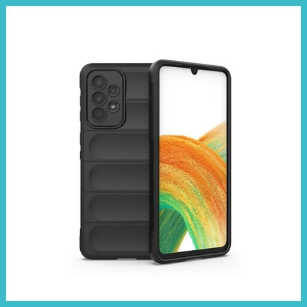 DEFNE STORE Samsung Galaxy A33 5G Uyumlu Kılıf Optimum Silikon - Siyah DFNBEZ