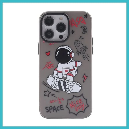 DEFNE STORE iPhone 14 Pro Uyumlu Kılıf Prada Desenli Kapak - Prada Siyah - 1 DFNBEZ