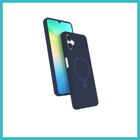 DEFNE STORE Samsung Galaxy A06 Uyumlu Regal Magsafe Standlı Kapak - Lacivert DFNBEZ