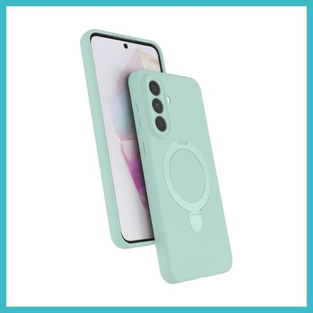 DEFNE STORE Samsung Galaxy A57 5G Uyumlu Regal Magsafe Standlı Kapak - Su Yeşili DFNBEZ