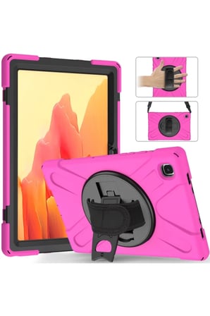 DEFNE STORE Samsung Galaxy T220 Tab A7 Lite 8.7 Kılıf Amazing Tablet Kapak - Pembe DFNBEZ