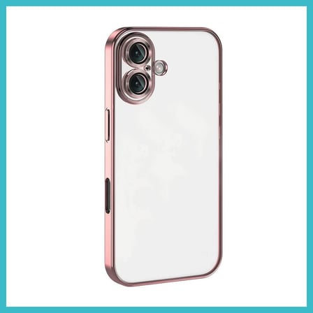 DEFNE STORE iPhone 16 Plus Uyumlu Kılıf Lensli Silikon - Pembe DFNBEZ