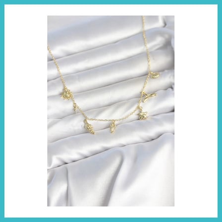 DEFNE STORE Pirinç Gold Renk Minimal Deniz Konsept Kadın Kolye DFNBEZ