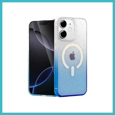 DEFNE STORE iPhone 11 Uyumlu Pummel Shiny Magsafe Kapak - Mavi DFNBEZ