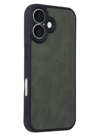 DEFNE STORE iPhone 16 Uyumlu Kılıf Aras Deri Kapak - Koyu Yeşil DFNBEZ
