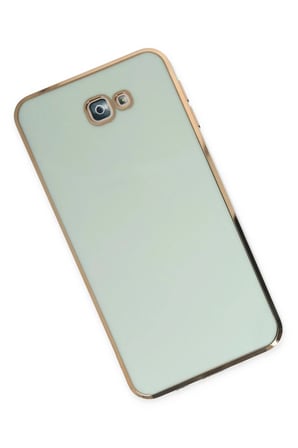 DEFNE STORE Samsung Galaxy J7 Prime Uyumlu Kılıf Volet Silikon - Açık Yeşil DFNBEZ