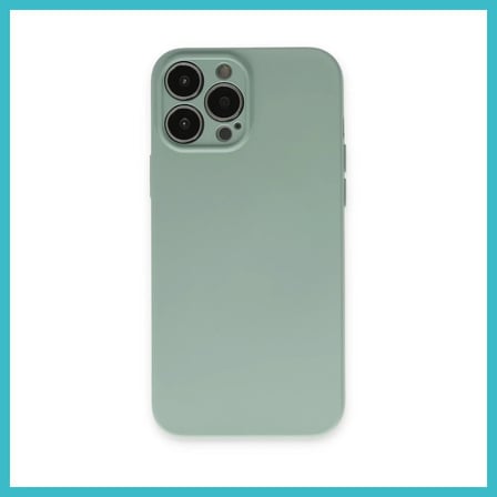 DEFNE STORE iPhone 13 Pro Max Uyumlu Kılıf Nano içi Kadife Silikon - Su Yeşili DFNBEZ