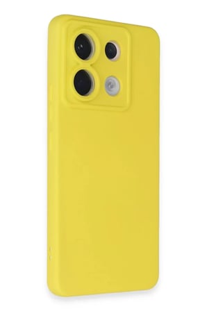 DEFNE STORE Redmi Note 13 Pro 5G Uyumlu Kılıf Nano içi Kadife Silikon - Sarı DFNBEZ