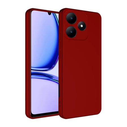 DEFNE STORE Realme C61 Uyumlu Kılıf First Silikon - Kırmızı DFNBEZ