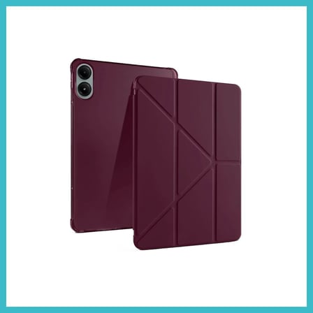 DEFNE STORE Redmi Pad Pro 12.1 Kılıf Kalemlikli Mars Tablet Kılıfı - Mürdüm DFNBEZ