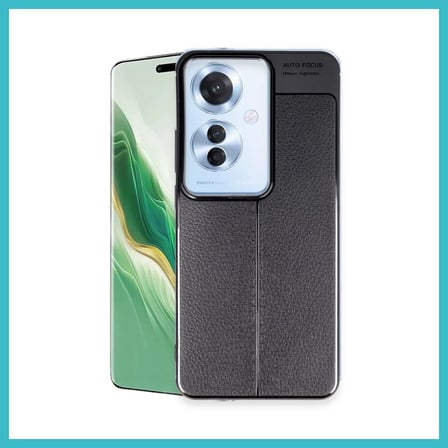 DEFNE STORE Reno 11F Uyumlu Kılıf Auto Focus Kapak - Siyah DFNBEZ