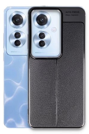 DEFNE STORE Reno 11F Uyumlu Kılıf Auto Focus Kapak - Siyah DFNBEZ