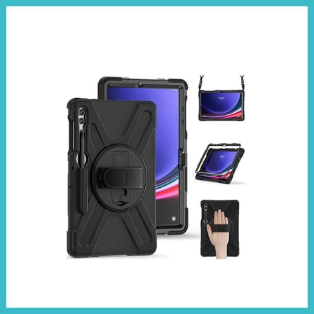 DEFNE STORE Samsung Galaxy X610 Tab S9 FE Plus 12.4 Kılıf Amazing Tablet Kapak - Siyah DFNBEZ