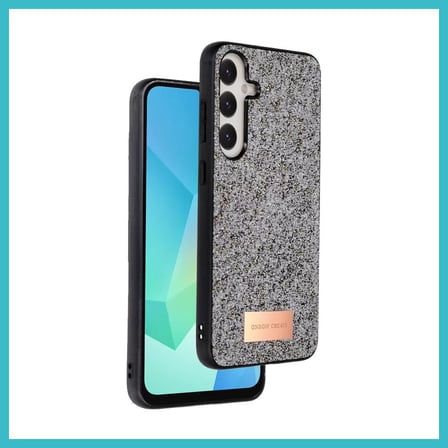 DEFNE STORE Onegif Samsung Galaxy A16 5G Uyumlu Bright Simli Kapak - Gümüş DFNBEZ
