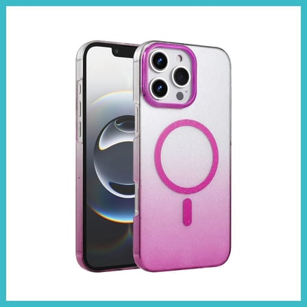 DEFNE STORE iPhone 16 Pro Uyumlu Glossy Magsafe Kapak - Mor DFNBEZ