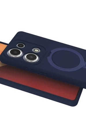 DEFNE STORE Redmi Note 13 Pro 4G Uyumlu Regal Magsafe Standlı Kapak - Lacivert DFNBEZ