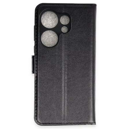 DEFNE STORE Tecno Camon 20 Prime Uyumlu Trend S Plus Kapaklı Kılıf - Siyah DFNBEZ
