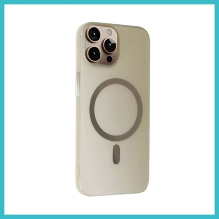 DEFNE STORE Joko iPhone 15 Pro Max Uyumlu Tuna PC Slim Magsafe Kapak - Titan Gri DFNBEZ