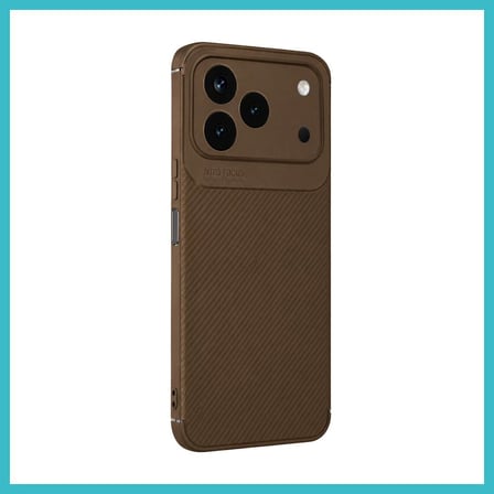 Defne Store Tecno Spark 50 4G Uyumlu Auto Focus Karbon Kapak - Kahverengi Dfnbez