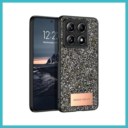 DEFNE STORE Onegif Mi 14T Pro Uyumlu Bright Simli Kapak - Gümüş DFNBEZ