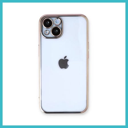 DEFNE STORE iPhone 14 Plus Uyumlu Kılıf Lensli Silikon - Gold DFNBEZ