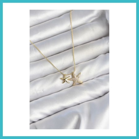 DEFNE STORE Pirinç Gold Renk Minimal Yıldız Model Kadın Kolye DFNBEZ