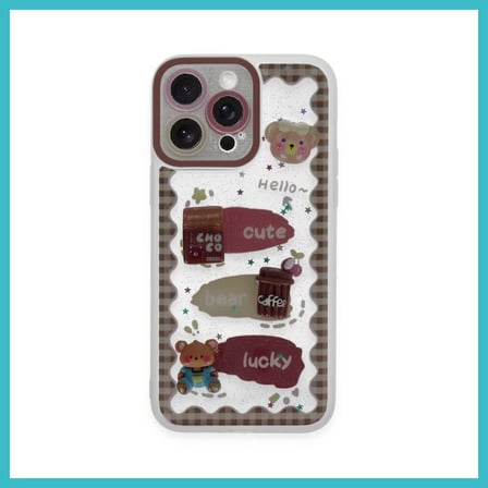 DEFNE STORE iPhone 14 Pro Uyumlu Kılıf Sweet Desenli Silikon Kapak - Şeffaf DFNBEZ