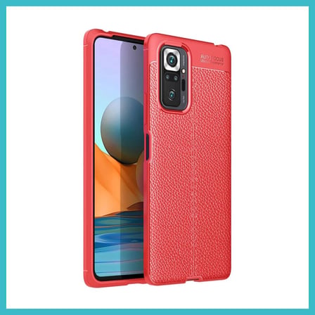 DEFNE STORE Redmi Note 10 Pro Uyumlu Kılıf Auto Focus Kapak - Kırmızı DFNBEZ