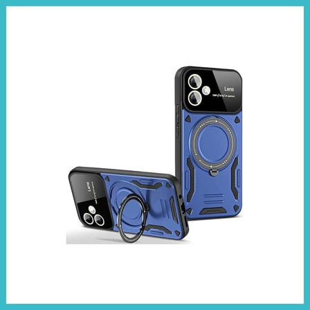 DEFNE STORE Samsung Galaxy A05 Uyumlu Kılıf Joy Lens Standlı Kapak - Lacivert DFNBEZ