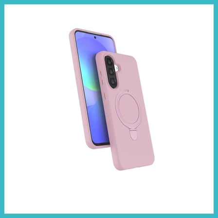 DEFNE STORE Samsung Galaxy A26 Uyumlu Regal Magsafe Standlı Kapak - Açık Pembe DFNBEZ