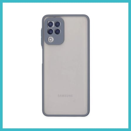 DEFNE STORE Samsung Galaxy A22 Uyumlu Kılıf Montreal Silikon Kapak - Gri DFNBEZ