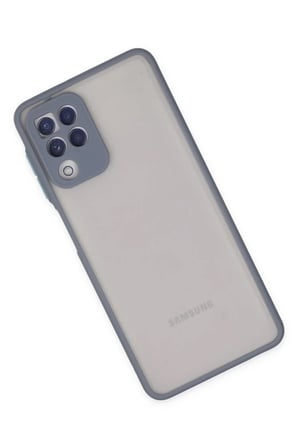 DEFNE STORE Samsung Galaxy A22 Uyumlu Kılıf Montreal Silikon Kapak - Gri DFNBEZ