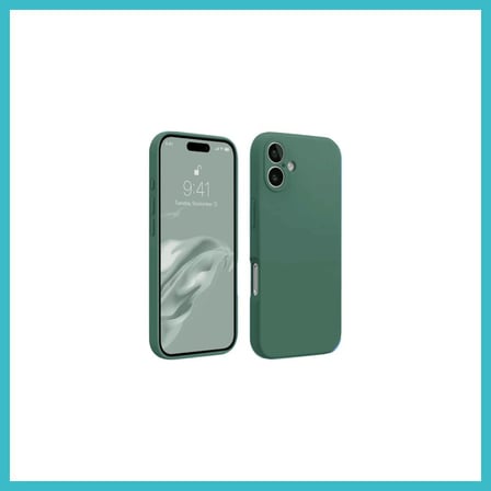 DEFNE STORE iPhone 16 Uyumlu Kılıf First Silikon - Koyu Yeşil DFNBEZ