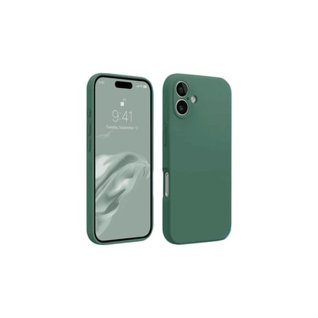 DEFNE STORE iPhone 16 Uyumlu Kılıf First Silikon - Koyu Yeşil DFNBEZ