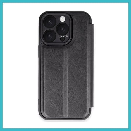 DEFNE STORE iPhone 16 Pro Max Uyumlu Kılıf Flip Cover - Siyah DFNBEZ