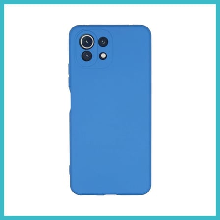 DEFNE STORE Mİ 11 Lite Uyumlu Kılıf Nano içi Kadife Silikon - Mavi DFNBEZ