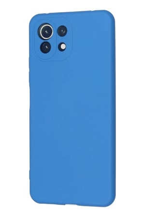 DEFNE STORE Mİ 11 Lite Uyumlu Kılıf Nano içi Kadife Silikon - Mavi DFNBEZ