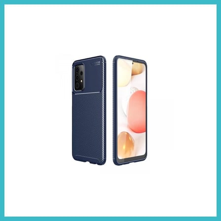 DEFNE STORE Samsung Galaxy A52 Uyumlu Kılıf Auto Focus Karbon Kapak - Lacivert DFNBEZ