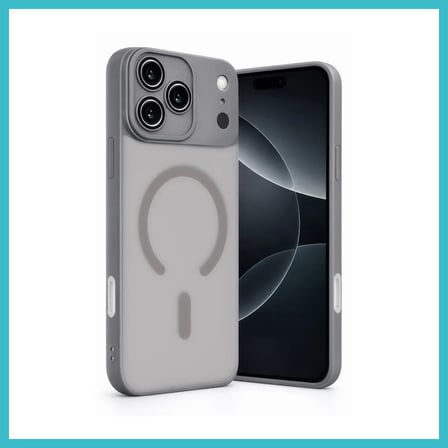 DEFNE STORE iPhone 17 Pro Max Uyumlu Jota Lensli Magsafe Kapak - Titan Gri DFNBEZ