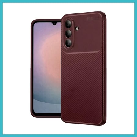 Defne Store Samsung Galaxy A26 Uyumlu Kılıf Auto Focus Karbon Kapak - Bordo Dfnbez