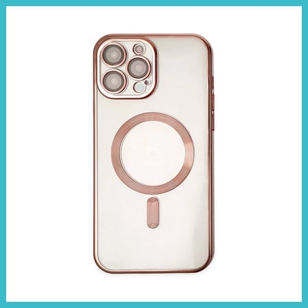 Defne Store İphone 14 Pro Uyumlu Kilif Kross Magneticsafe Kapak Rose Dfnbez